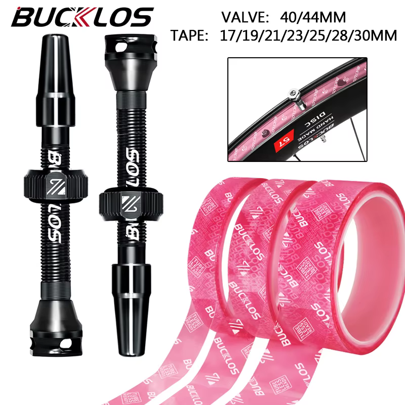 BUCKLOS 40MM 44MM vélo Tubeless Valve CNC