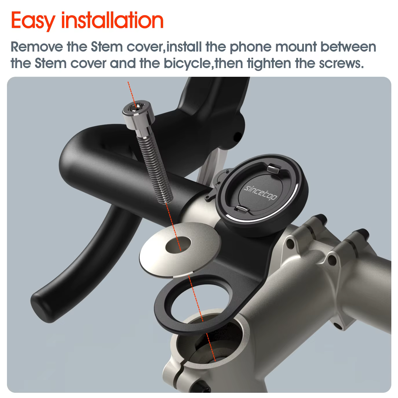 Support de téléphone pour tige de vélo