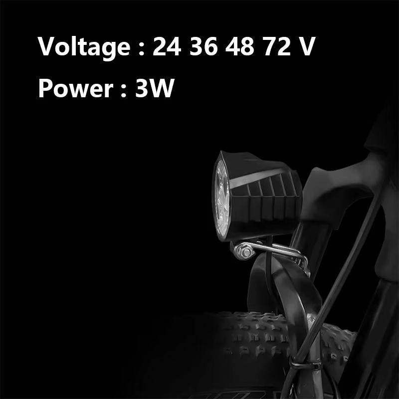 SZFJ Ebike E-Bike 36V 48V 60V 72V Vélo Électrique Lumière avec Klaxon Étanche IPtage sauna lumière klaxon ensemble avant sauna lumière 3W D-021