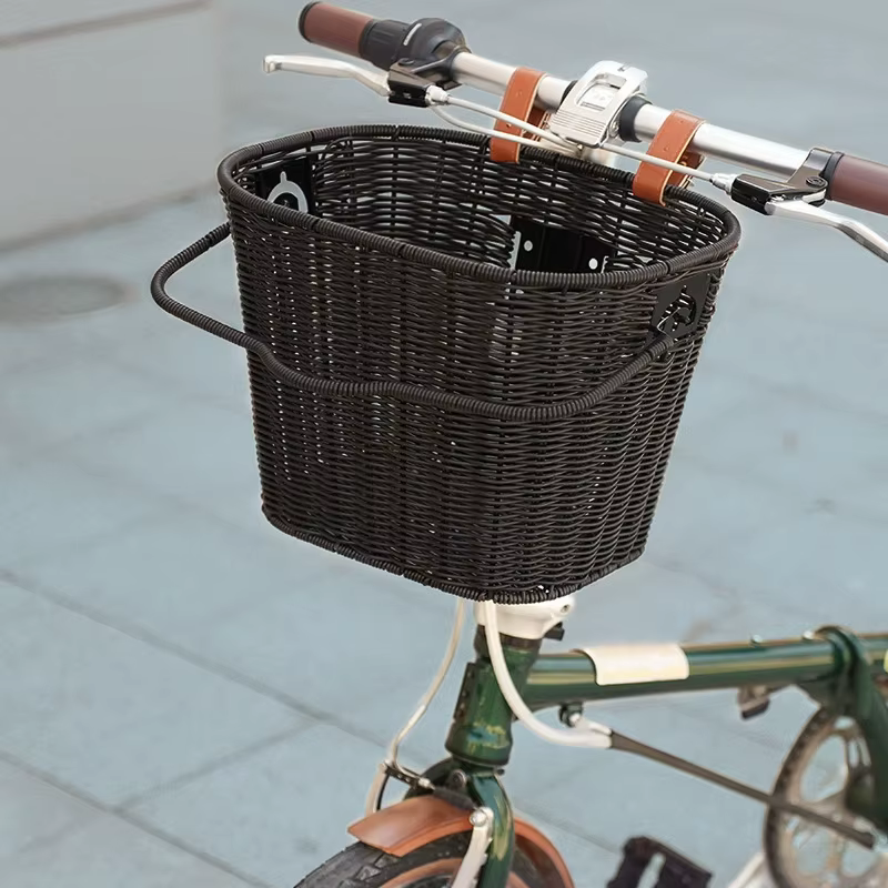 Panier de vélo tissé amovible