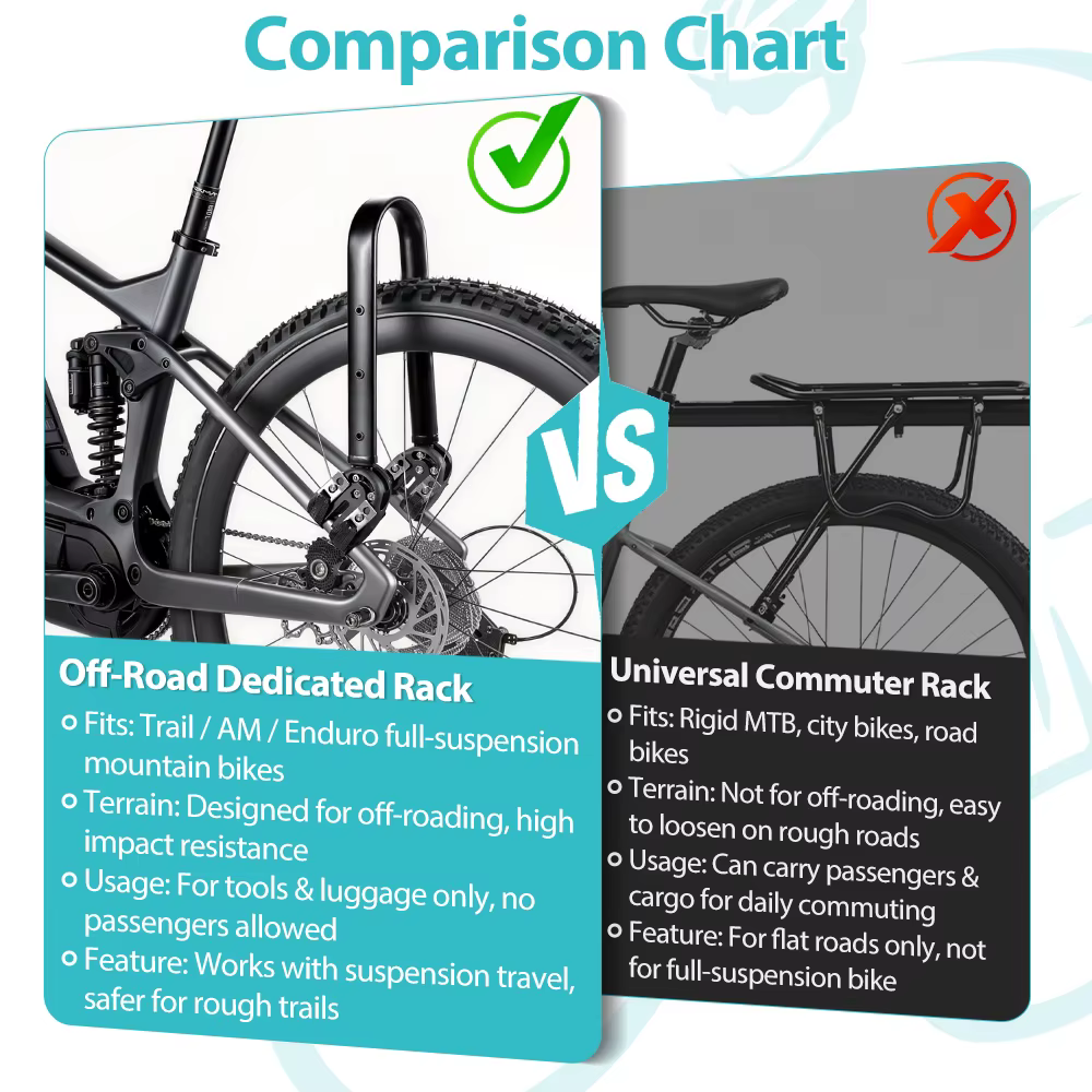 Porte-bagages de vélo réglable en alliage d'aluminium