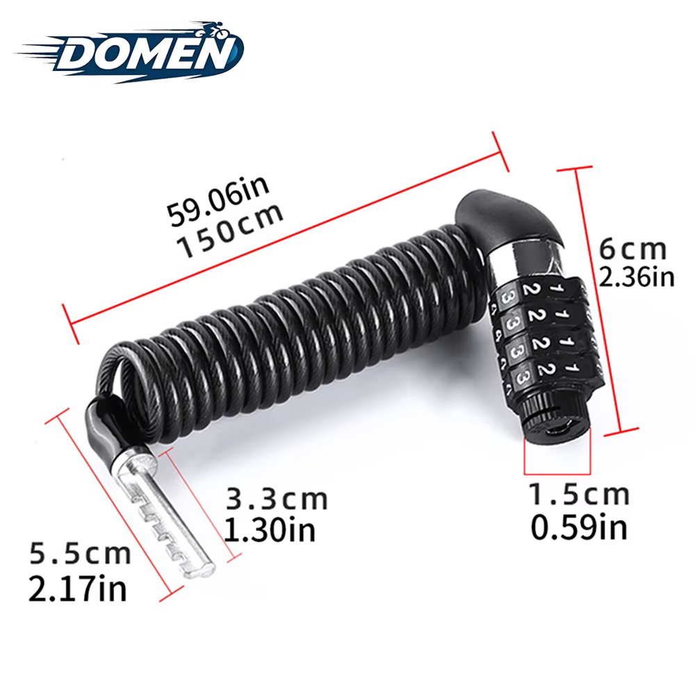DOMEN – serrure de vélo avec chaîne en fil d'acier