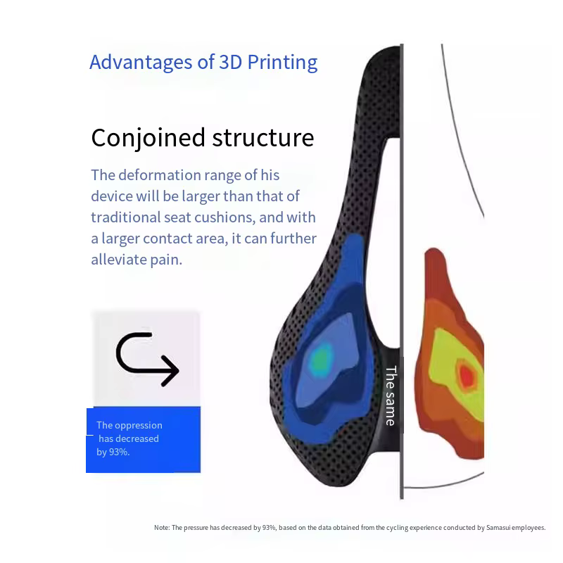 Selle SAMASSI imprimée en 3D pour vélo de route et VTT