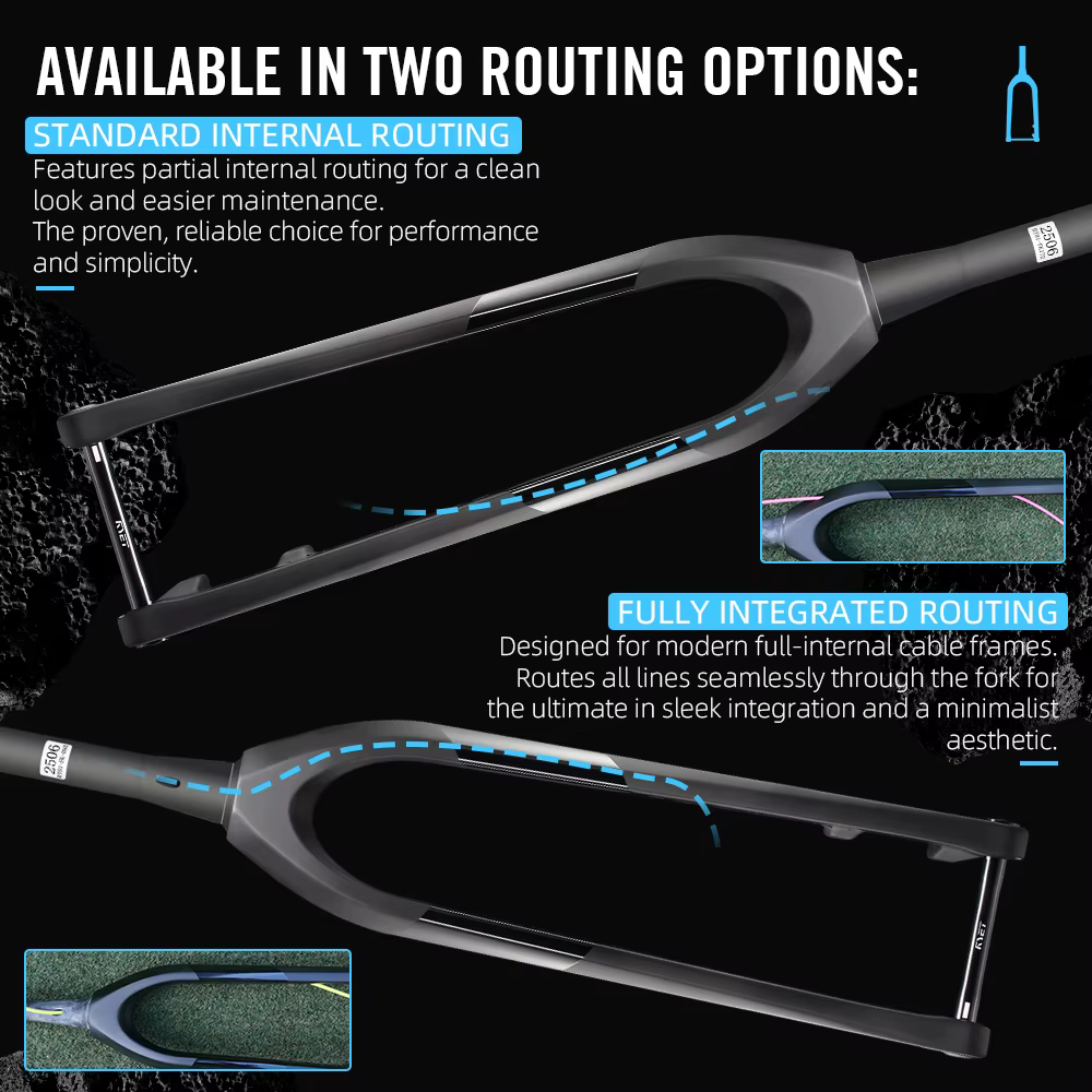 RYET – fourche rigide ultralégère en carbone pour vtt