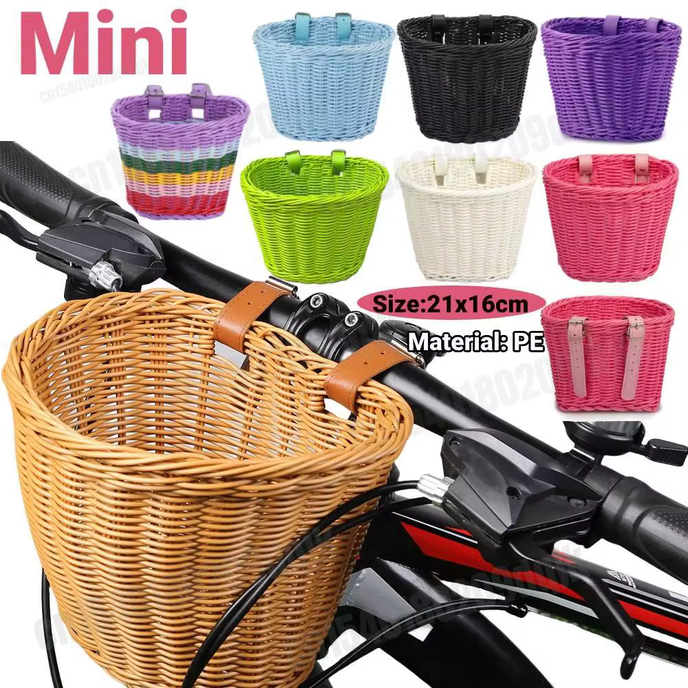 Panier de vélo traditionnel multifonction pour guidon avant