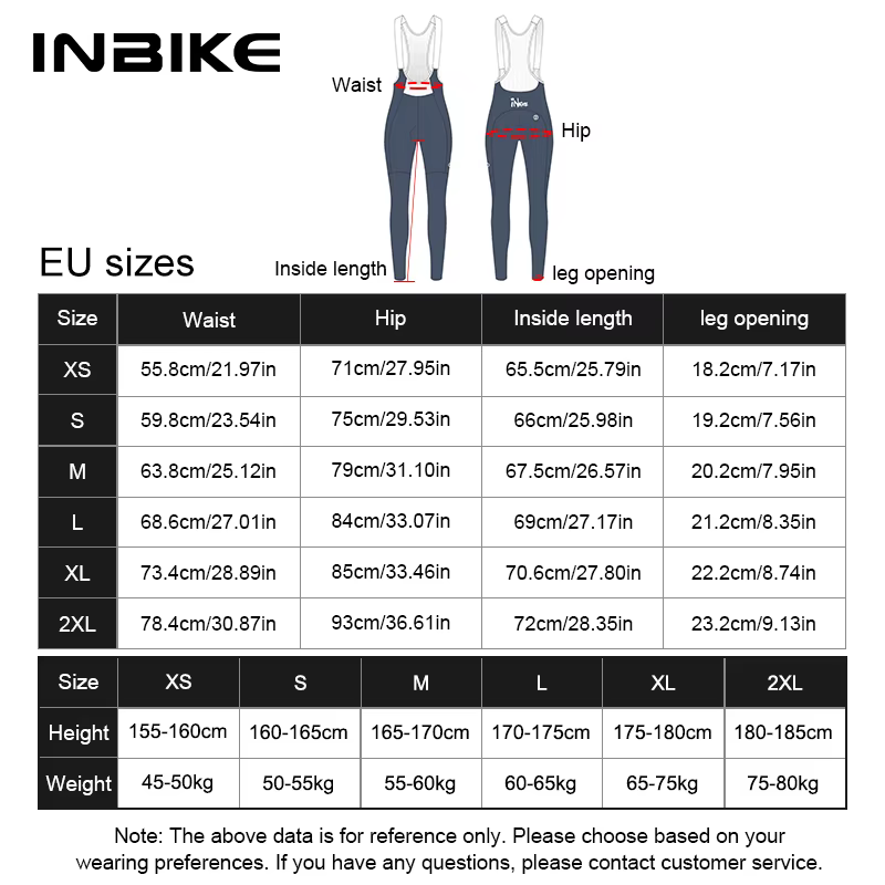 INBIKE Printemps Pantalon à bretelles de vélo pour femme Taille haute