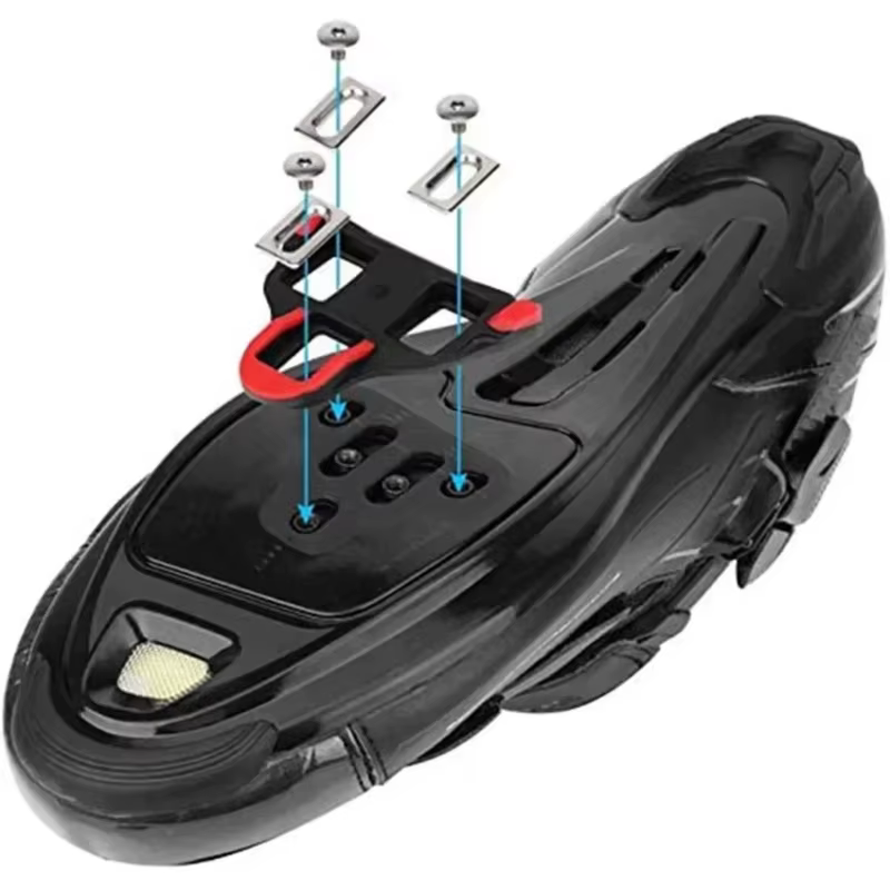 Cales de vélo autobloquantes pour pédales de cyclisme, jeu de 6 cales à flottation de 6 degrés, cales de vélo SPD-SL pour vélos de route, cyclisme en salle et route