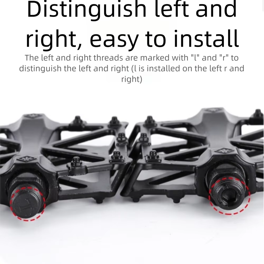1 paire de pédales de vélo à double roulement en alliage d'aluminium