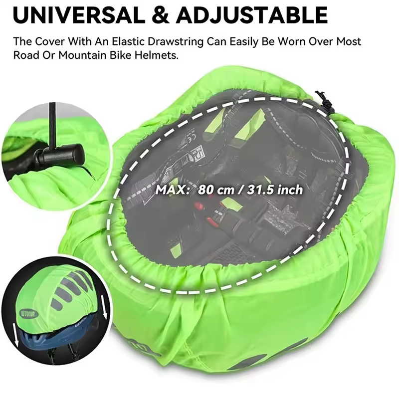 Casque de vélo imperméable et coupe-vent avec bande de coulée