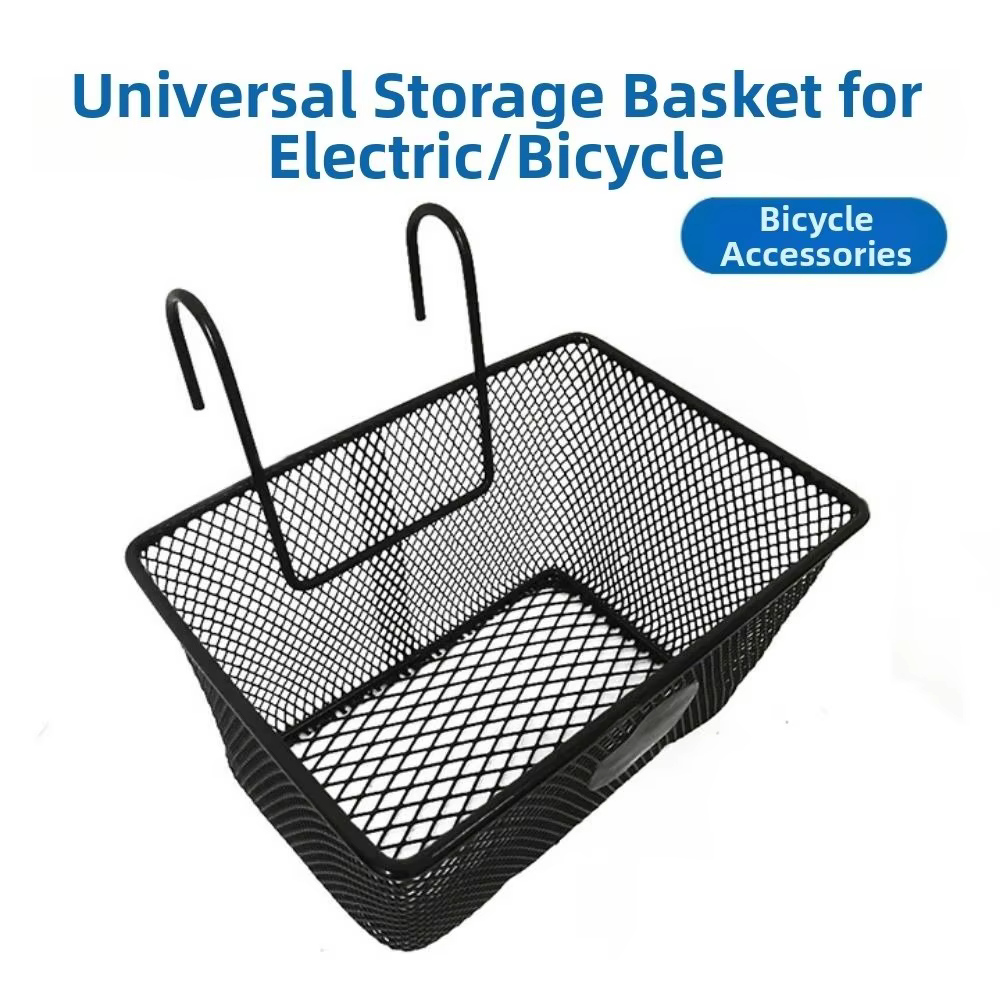 Nouveau panier avant en maille métallique pour vélo