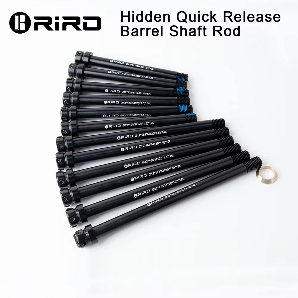 RIRO vélo caché dégagement rapide baril tige d'arbre 12/15MM ultraléger en alliage d'aluminium QR vtt