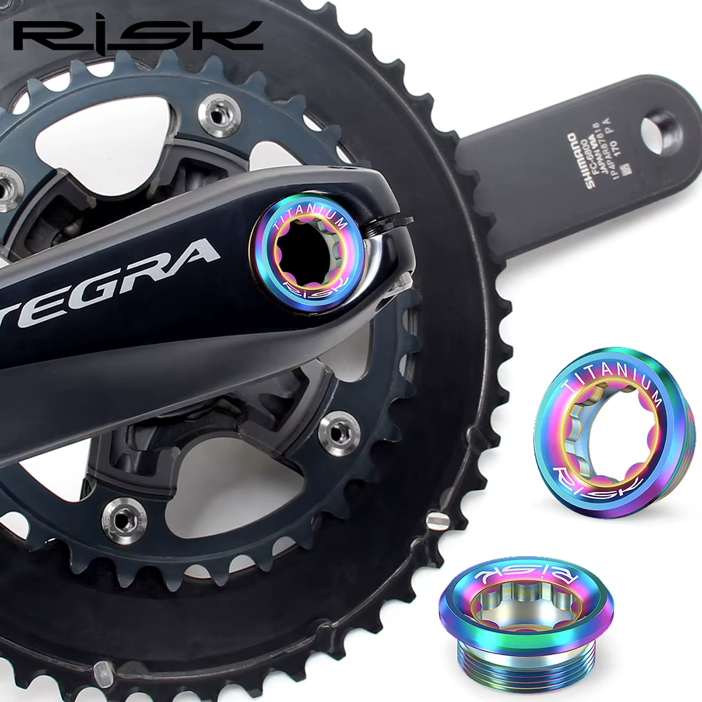 Risque M20X8mm titane pédalier fixation boulon vis VTT intégré creux pédalier anneau de chaîne BB manivelle bras couvercle boulon