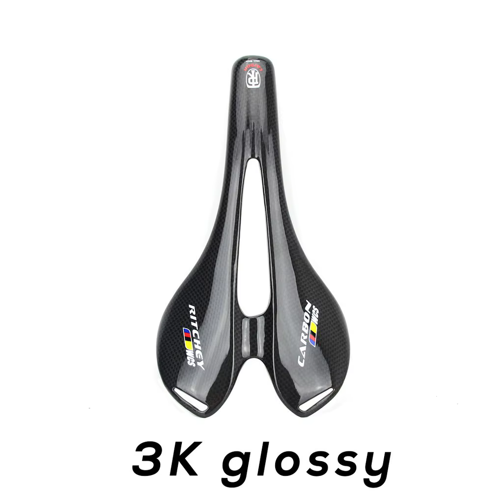Ritchey WCS Logo autocollant coussin vélo de montagne/route 3K brillant entièrement en Fiber de carbone selle pièces
