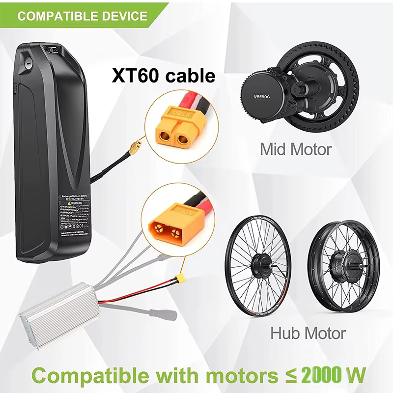 Batterie de vélo électrique Hailong 48V 52V 60V 72V 20/30/40/50Ah