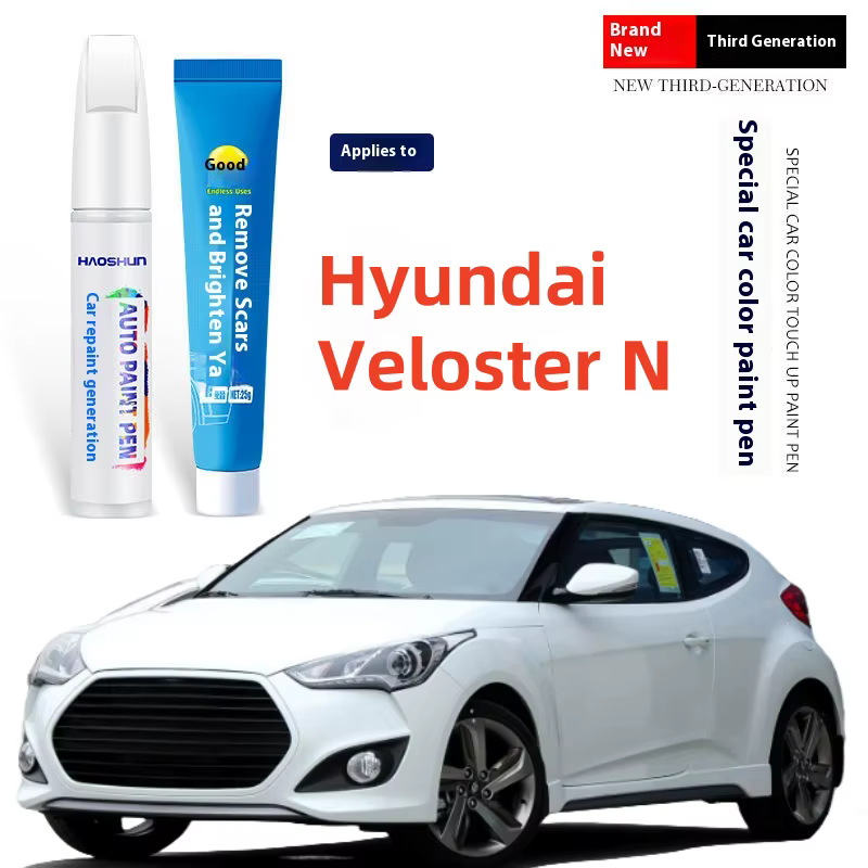 Stylo de réparation de peinture pour Hyundai Veloster N 2018 – 2025 E-SM, dissolvant de rayures, bricolage, accessoires automobiles, noir, blanc, rouge, bleu, Orange