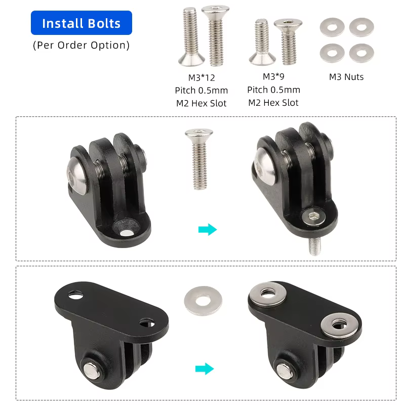 Deemount support d'ordinateur de vélo en aluminium pour Garmin convient à la caméra d'action Gopro Sport
