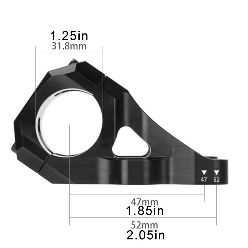 Tige de guidon courte en alliage d'aluminium pour VTT