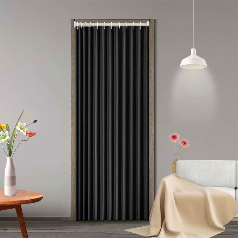 Rideau de séparation pliable pour cuisine et balcon, panneau de séparation souple avec un drapé élégant et un style moderne pour la maison