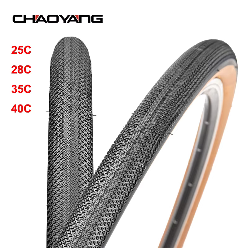 Chaoyang ARISUN pneu de vélo 700C 700x2 5/28/35/40C pneus de vélo de route 60TPI anti-crevaison gravier pneu de cyclisme type de fil bord jaune