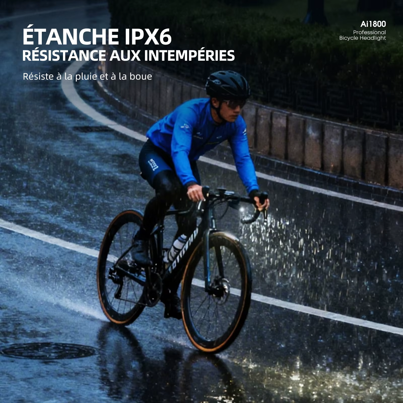CYCLAMI 1200/1800 Lumen phare de vélo Ultra-léger suspendu avant lampe en alliage d'aluminium vtt