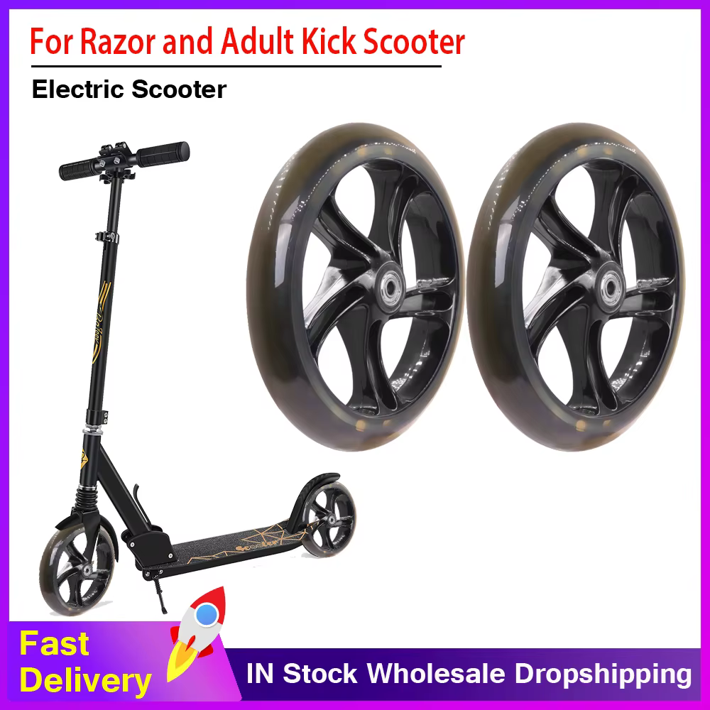 1/2pc roues solides 200mm Scooter adulte pour rasoir et trottinettes adultes avec ABEC 7 roulements