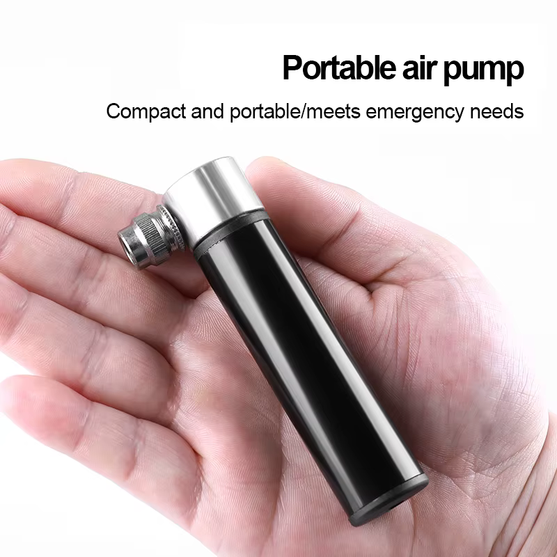Mini pompe à vélo en alliage d'aluminium pour valves Schrader et Presta