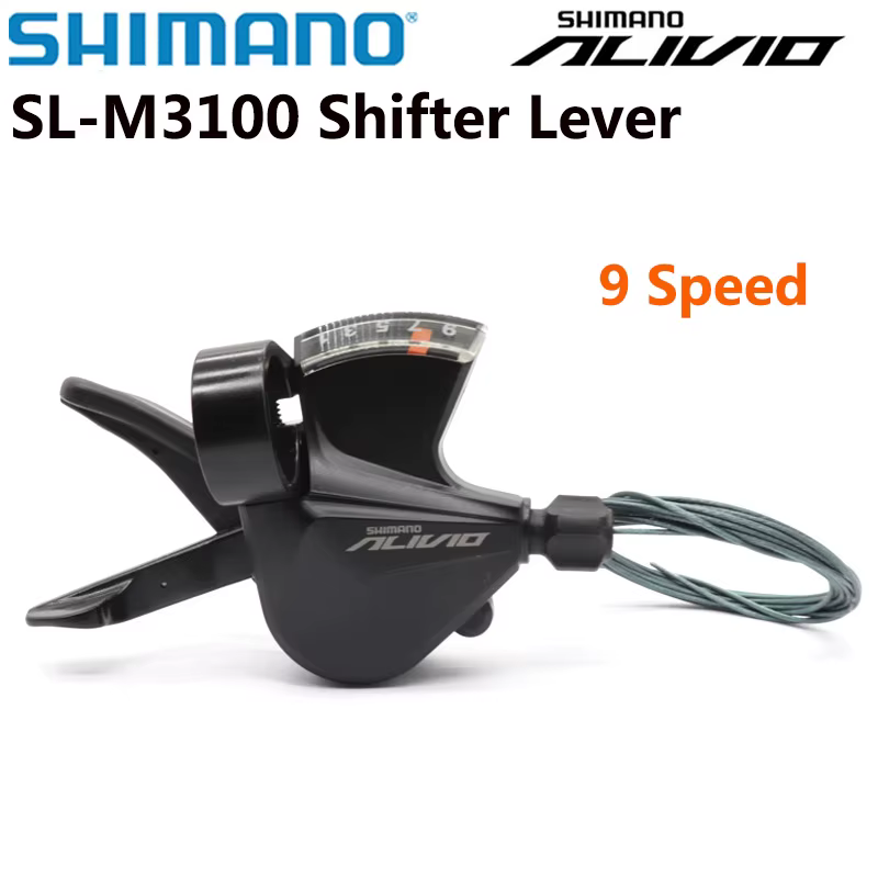 SHIMANO Alivio 9 vitesses SL M3100 droit Rapidfire Plus levier de changement de vitesse bande de serrage 9v vtt vélo