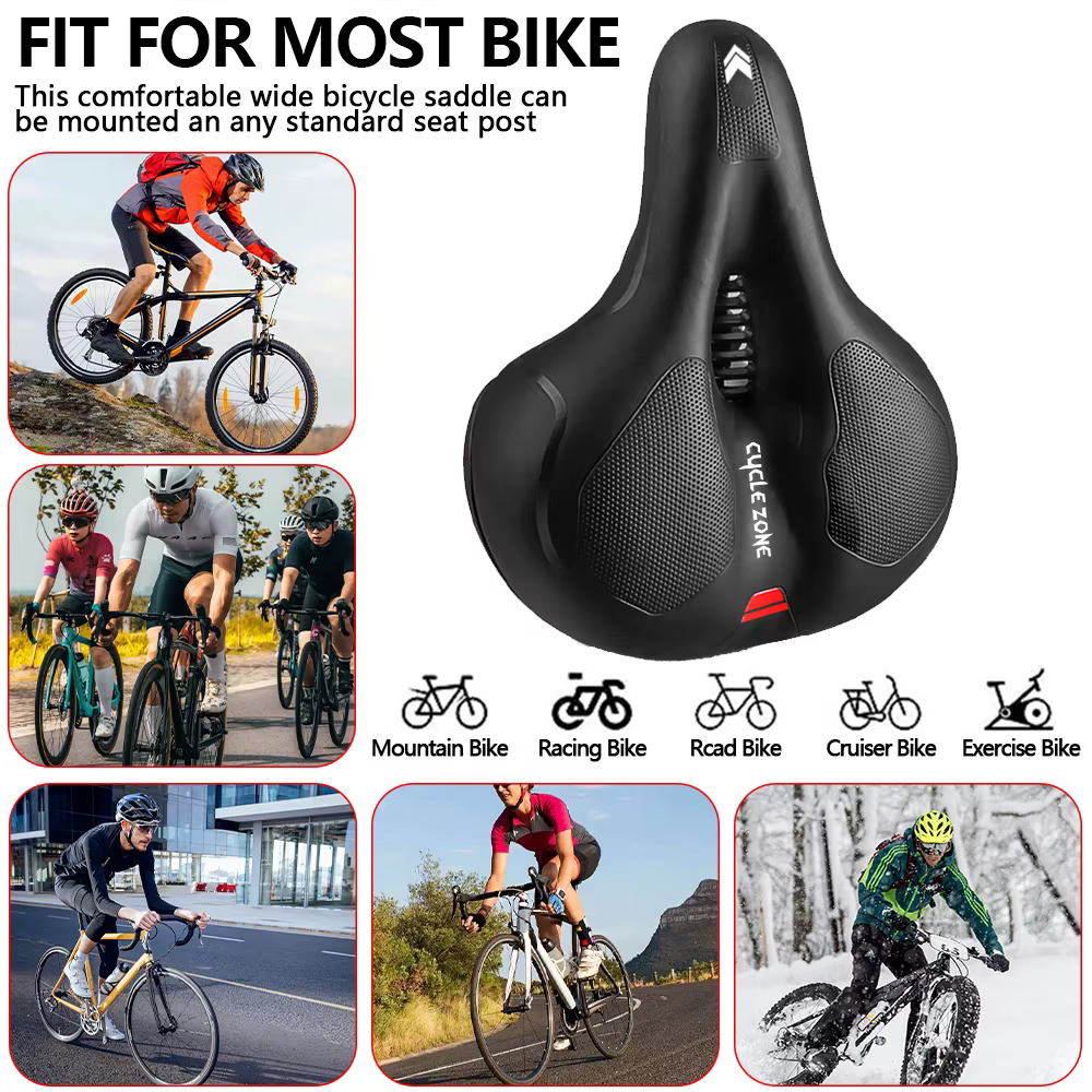 Selle de vélo creuse respirante pour hommes et femmes