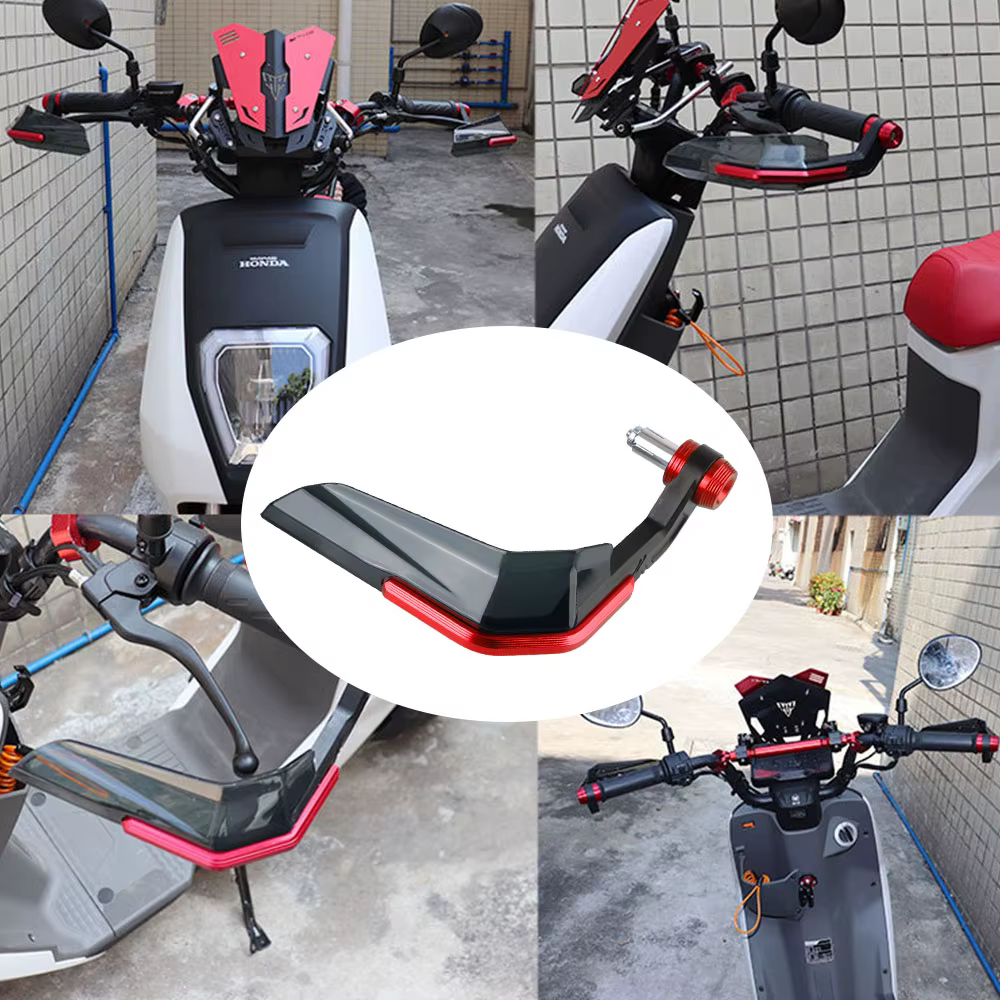 Protecteur de chute 2 pièces pour moto Scooter montagne e-bike en alliage d'aluminium ABS coupe-vent
