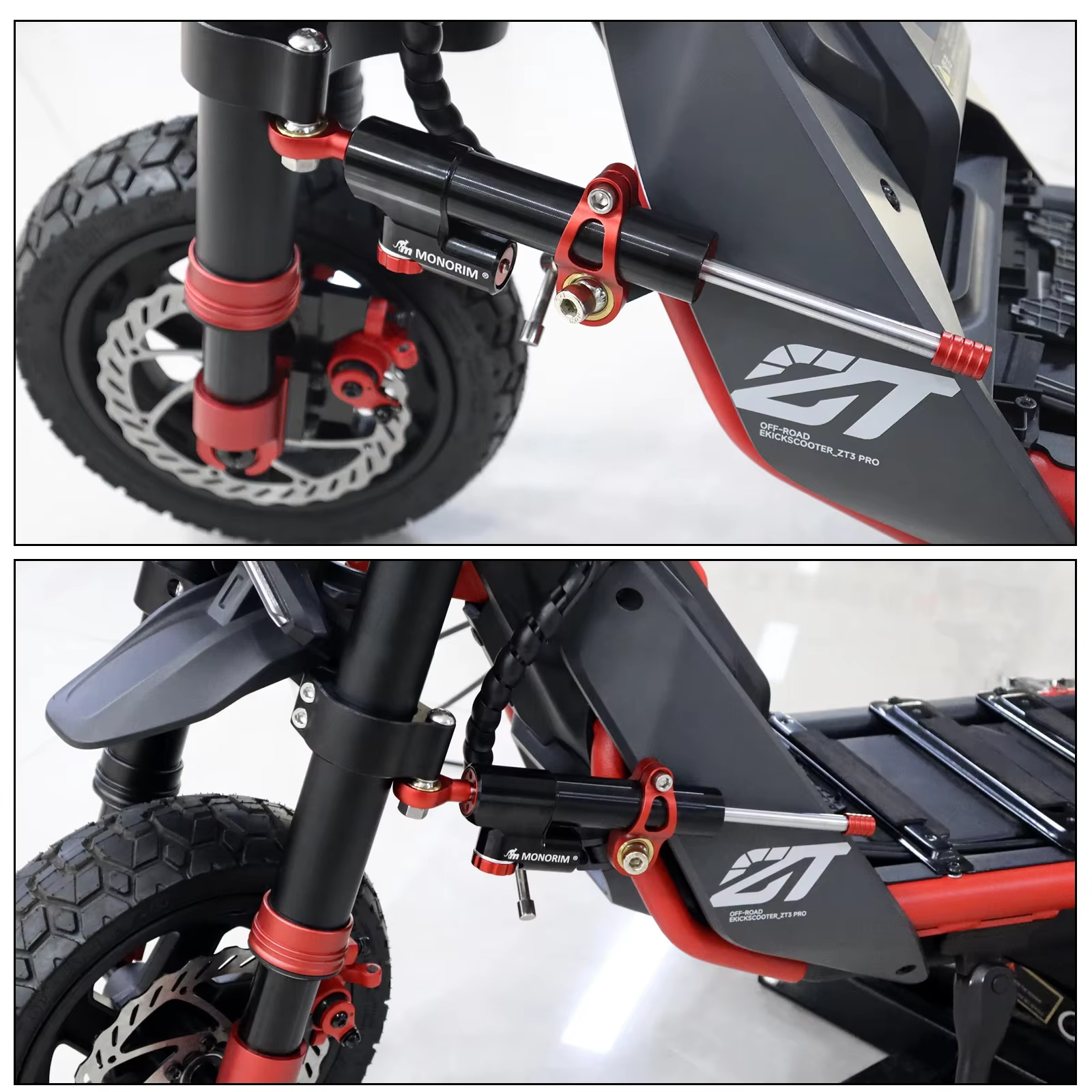 Monorim MDZT3 pour Segway ZT3 Pro Scooter électrique amortisseur de direction stabilité support de sécurité pièces accessoires