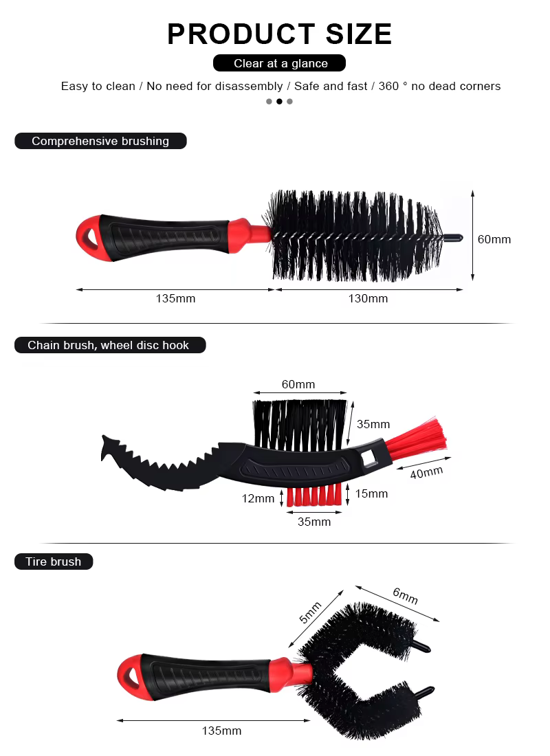 RIDERACE nettoyeur de chaîne de vélo Kit de brosses de nettoyage de cyclisme Portable épurateur