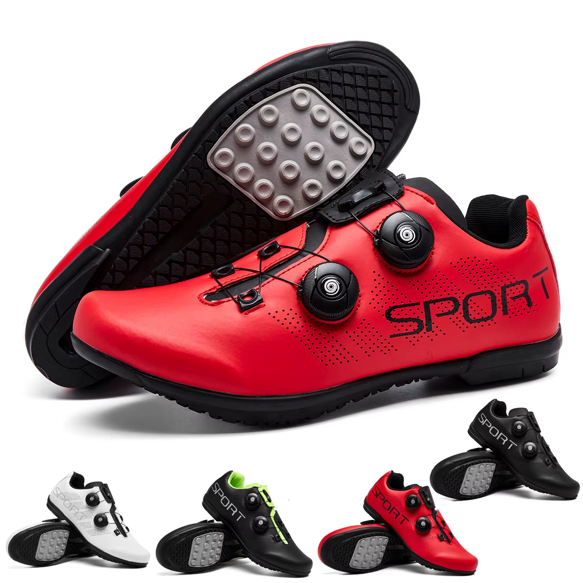Chaussures de cyclisme respirantes à l'offre elles en caoutchouc