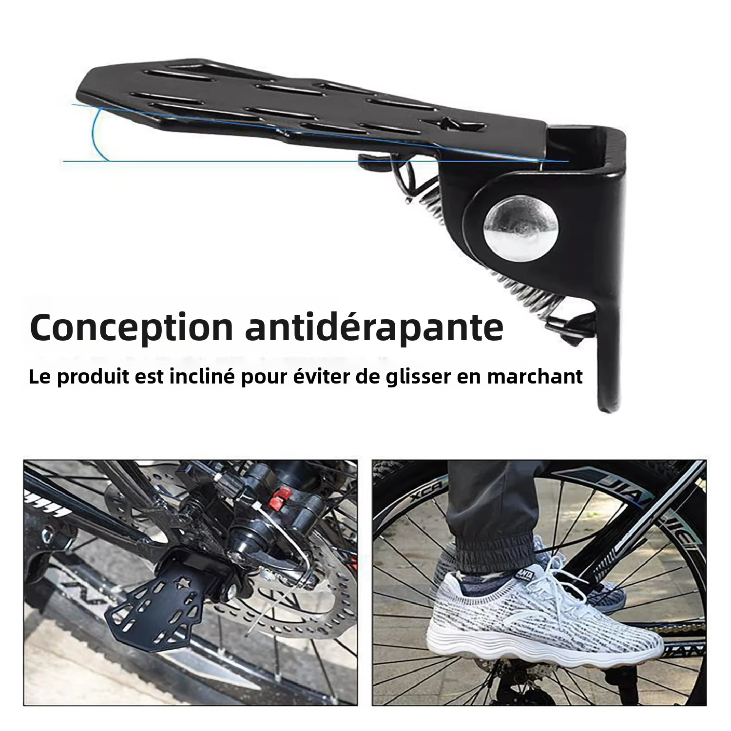 Repose-pieds de moto pliable pour vélo