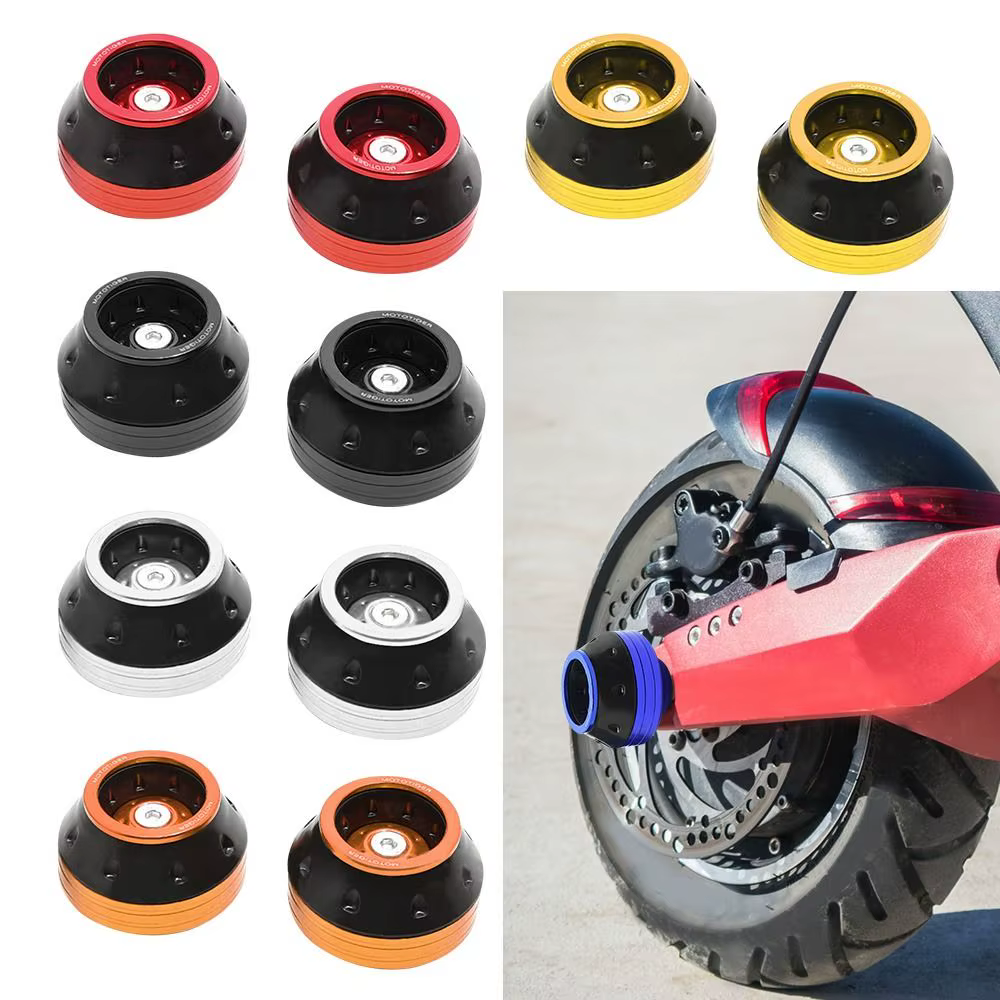 Accessoires pour trottinette électrique en alliage d'aluminium durable : Patins de protection antichoc et anti-chute