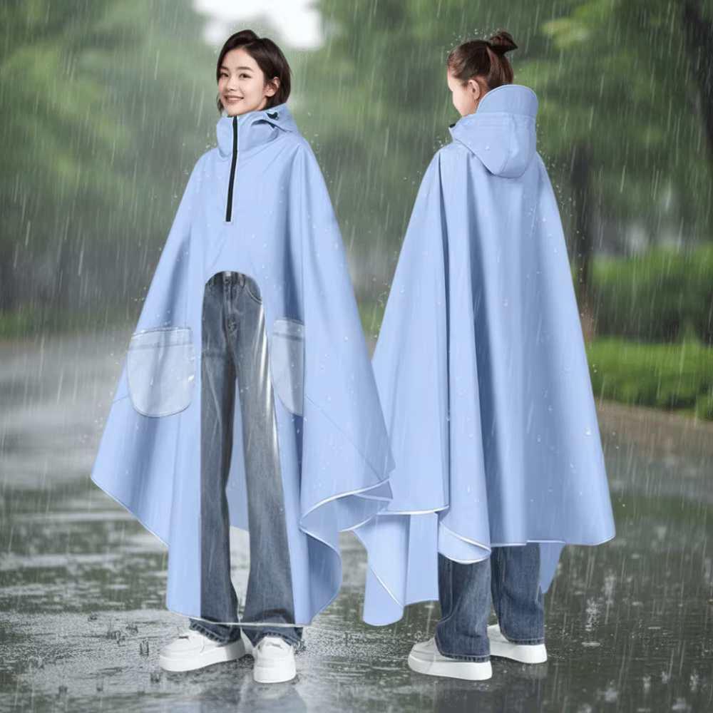 Imperméable épais pour Scooter électrique, imperméable, coupe-vent, col haut, conception visuelle, imperméable pour une seule personne