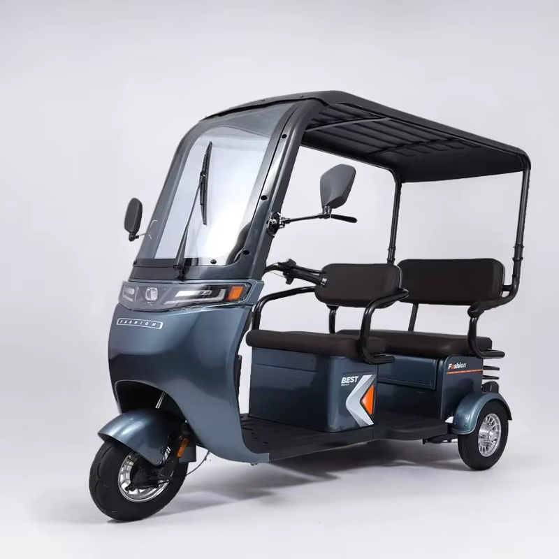 Scooter électrique vélo Parent enfant 3 roues avec toit 3 sièges longue portée 50KM pour adultes femmes 1000w Tricycle