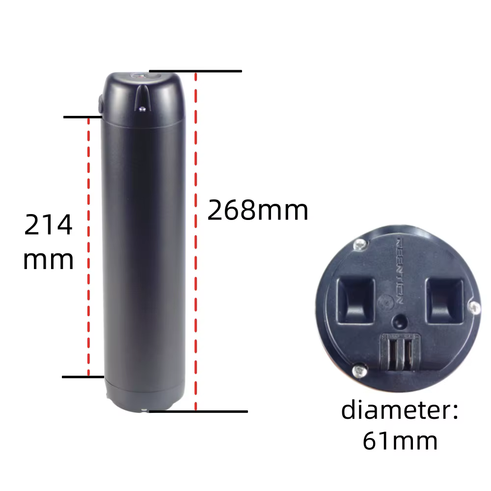 Reention bouteille d'eau Ebike batterie Tube vers le bas