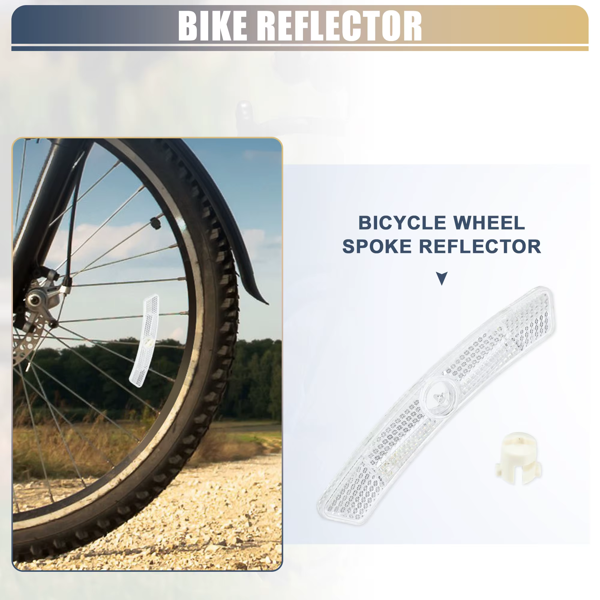 X Autohaux 1 paire de réflecteurs de vélo 5 "x 0.79" x 0.47 "Réflecteur d'avertissement