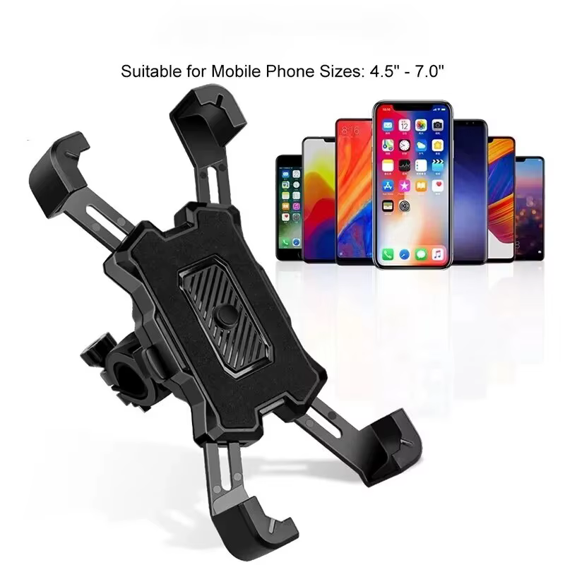 Universel 360 °   Support de téléphone rotatif antidérapant pour vélo, support réglable pour VTT, moto, motocyclette - Accessoire de vélo