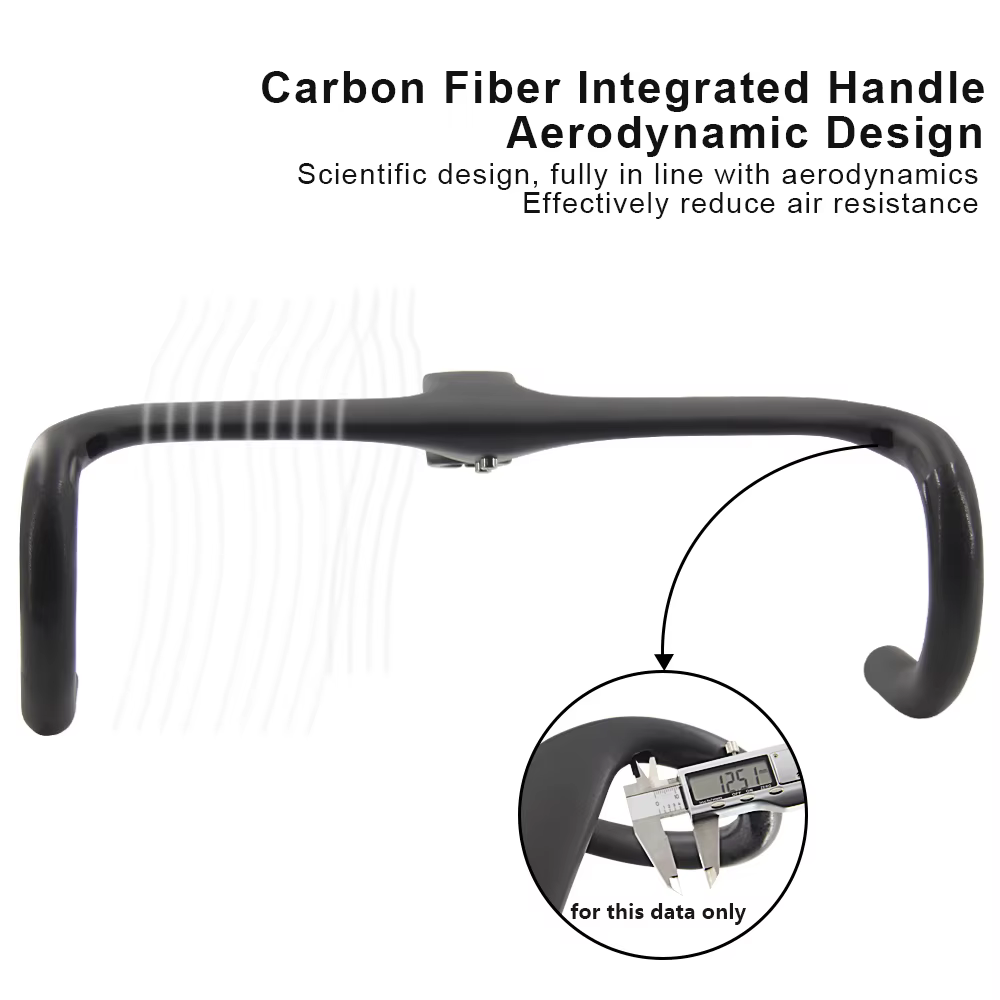 Guidon de vélo de route entièrement en Fiber de carbone