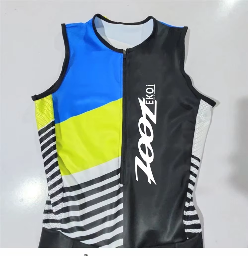 Zootekoi hommes cyclisme Triathlon sans manches respirant serré été VTT vêtements