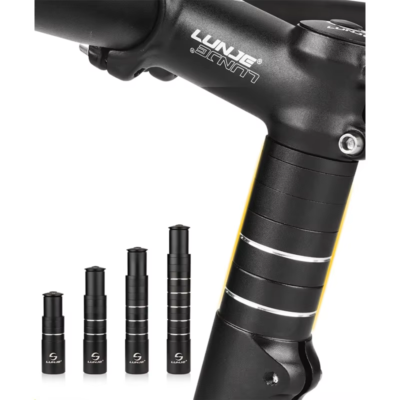 Extension de rehausseur de tige de vélo en alliage d'aluminium, extension de tige de vélo réglable, rehausseur de guidon de vélo, fourche avant, accessoire de vélo