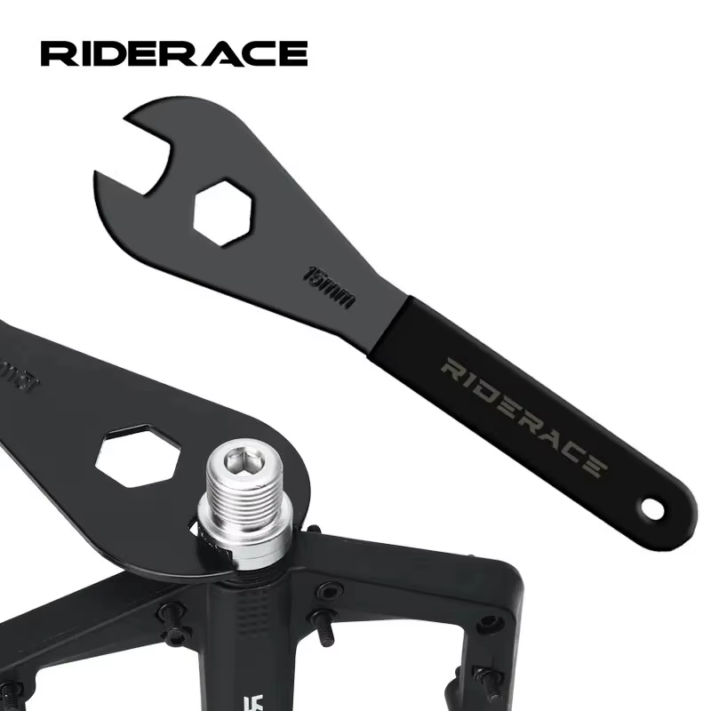 RIDERACE clé à pédale de vélo 15mm Durable pour moyeux de VTT vtt installer clé de retrait outils de réparation de cyclisme sur route
