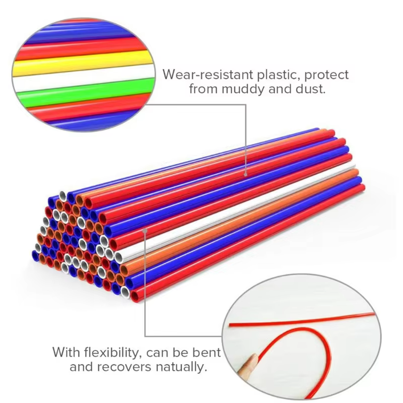 72 pièces enveloppes de protection de rayons de roue de vélo 24 cm Kit d'enveloppe