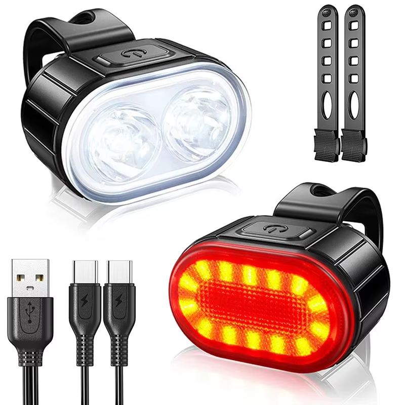 Feux de vélo LED USB lampe