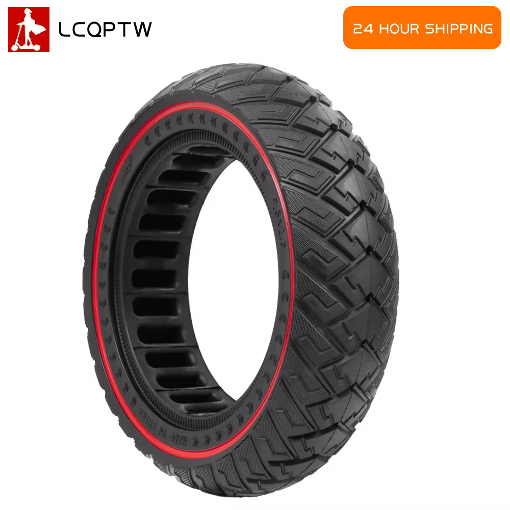 Pour Niu KQi1 KQi2 KQi3 Kickscooter 9.5x2.5 pneu solide Scooter électrique 9.5 pouces de large antidéflagrant tout-terrain motif d'aile rouge