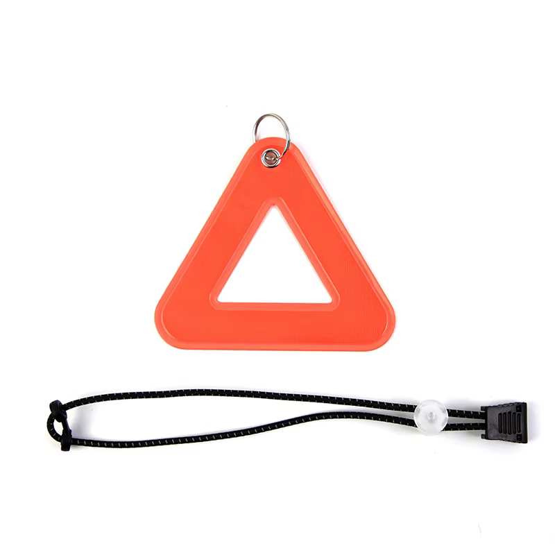 Panneau triangulaire réfléchissant pour vélo