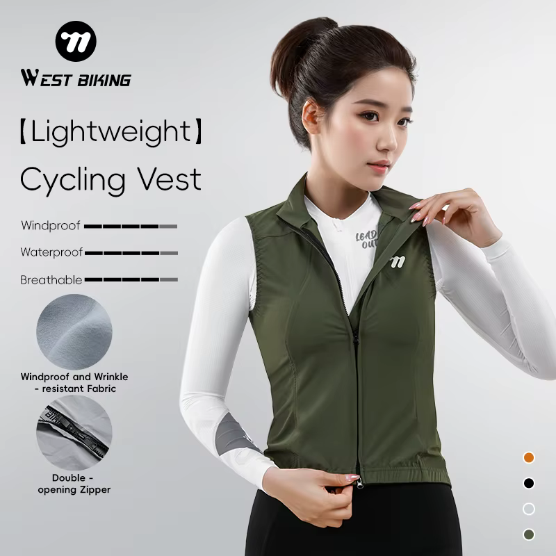 WEST BIKING – gilet de cyclisme coupe-vent pour femmes