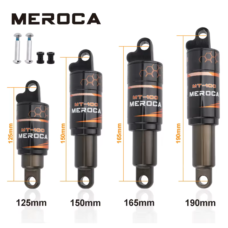 MEROCA-Amortisseur arrière de vélo MT-100 ressort à huile amortisseur réglable 125/150/165/190mm pour scooter VTT