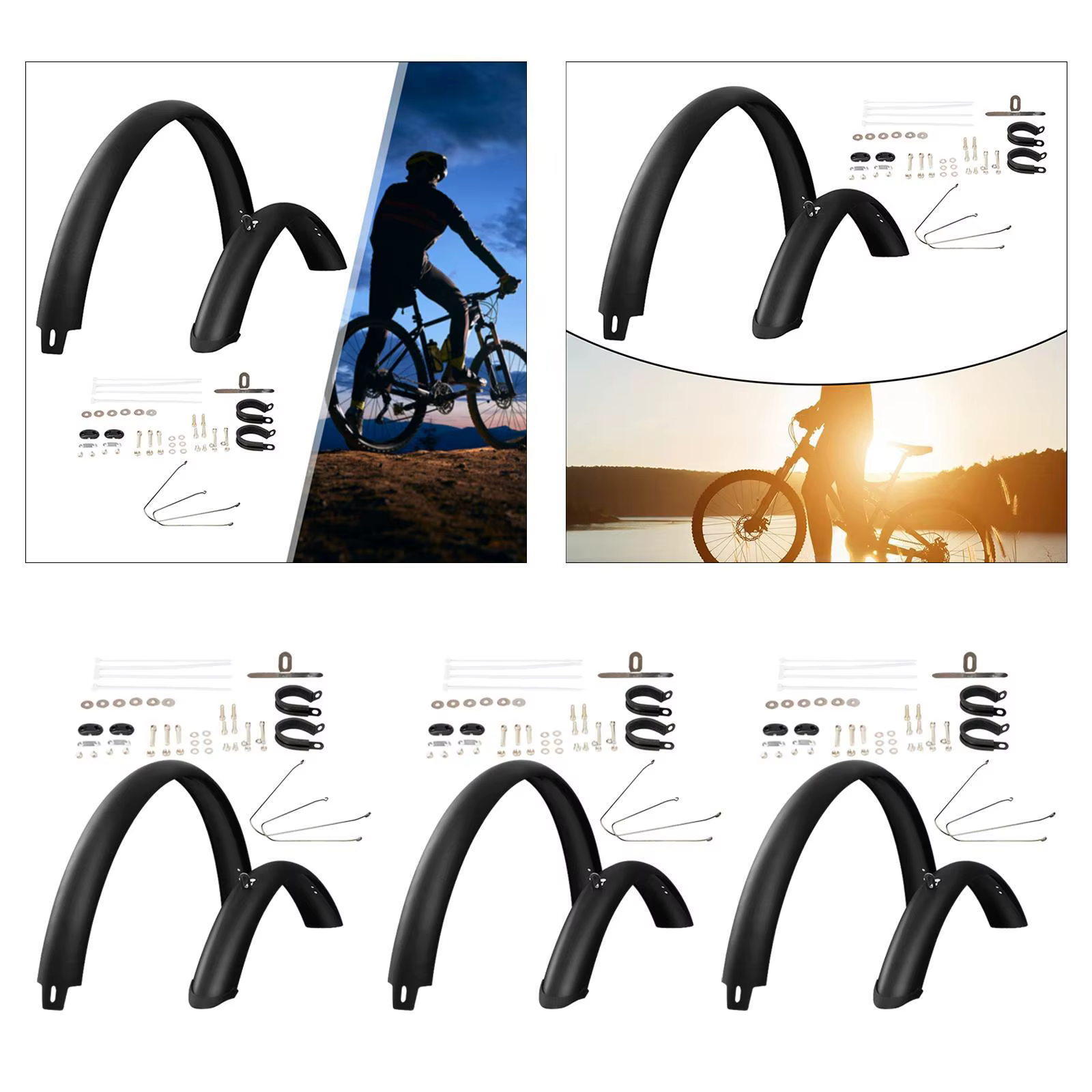 Garde-boue avant et arrière pour vélo de route et VTT